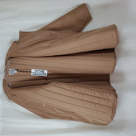 Future Collective Women's Notched Lapel Double Breasted Puffer ~ Reese Blutstein - Picture 7 of 13